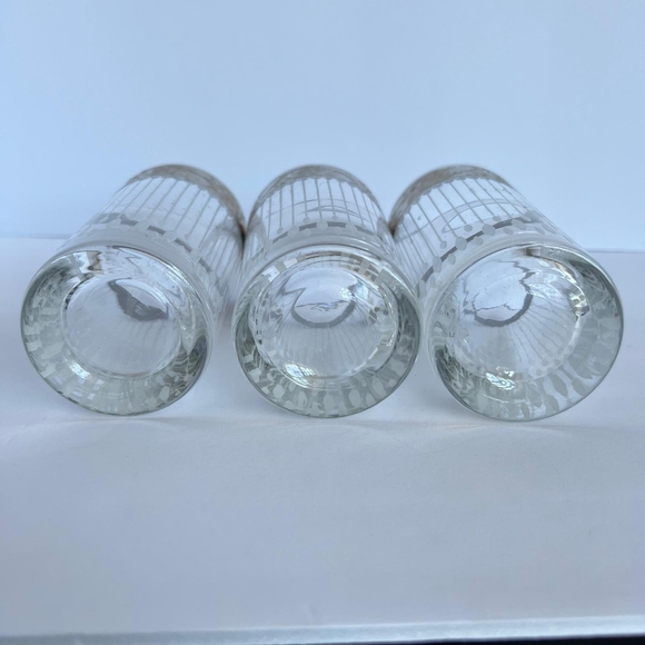 Culver Silver Rimmed Tyrol Highball Set of 3 Vintage 1960's Glasses - Picture 7 of 7